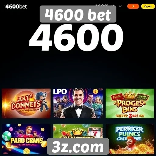 Variedade de jogos disponíveis no 4600 bet